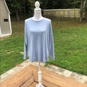 CHICO Cashmere Blend Curve Hem Sweater SZ L